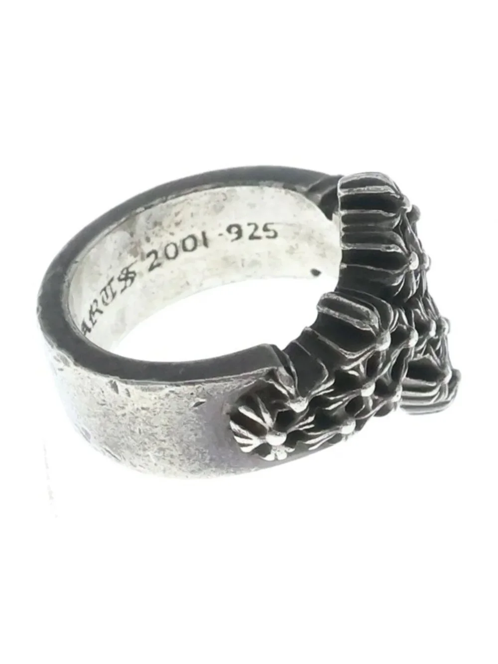 Chrome Hearts Cemetery Points Ring Silver